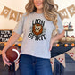 Lion Spirit Stars Checkered Sports Mascot Ready to Press Transfer DTF Transfer Sublimation Transfer