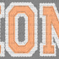 Lions Faux Embroidery Orange White Sports Mascot Ready to Press Transfer DTF Transfer Sublimation Transfer