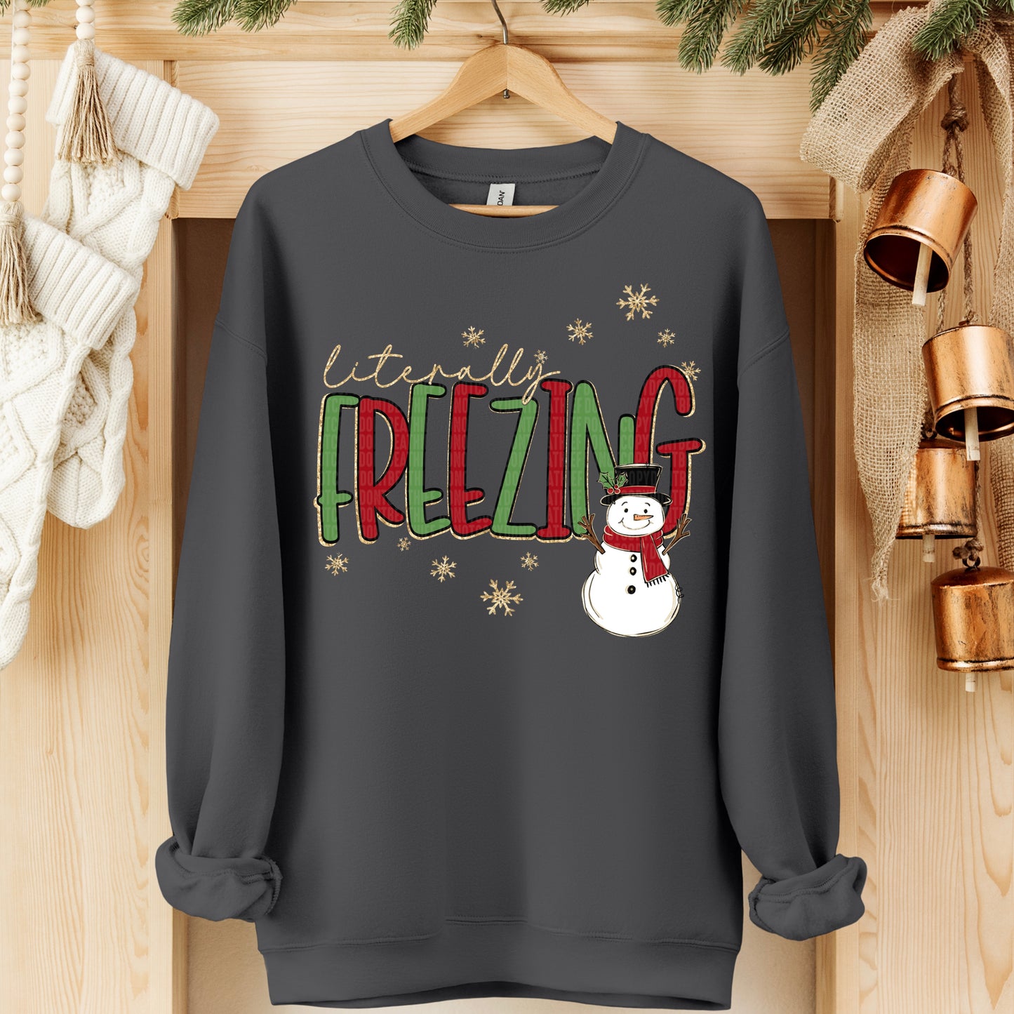 Literally Freezing Christmas Ready to Press Transfer Instant Peel DTF Transfer