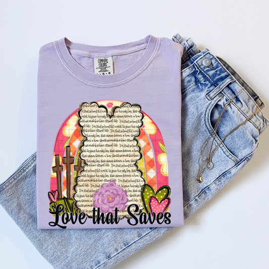 Love That Saves Easter Bunny Words DTF Transfers Sublimation Transfers