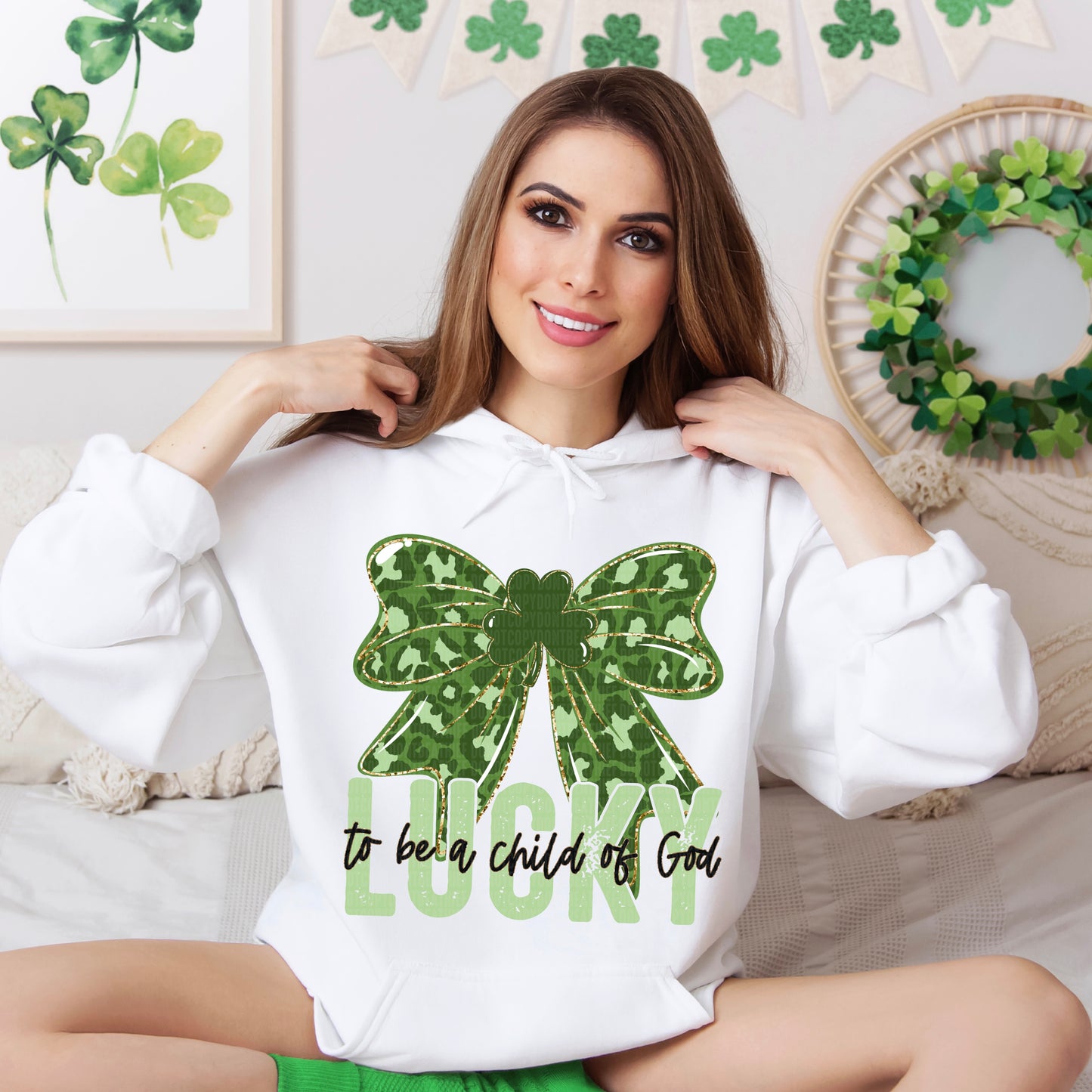Luck to be a Child of God St. Patrick's Day Ready to Press Instant Peel DTF Transfers Sublimation Transfers (