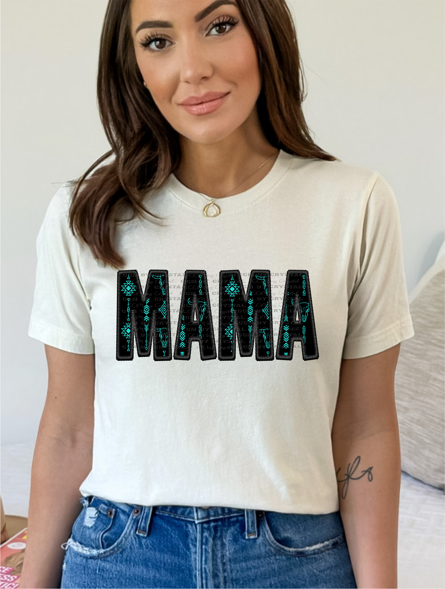 Western Mama Aztec DTF Western T-Shirt