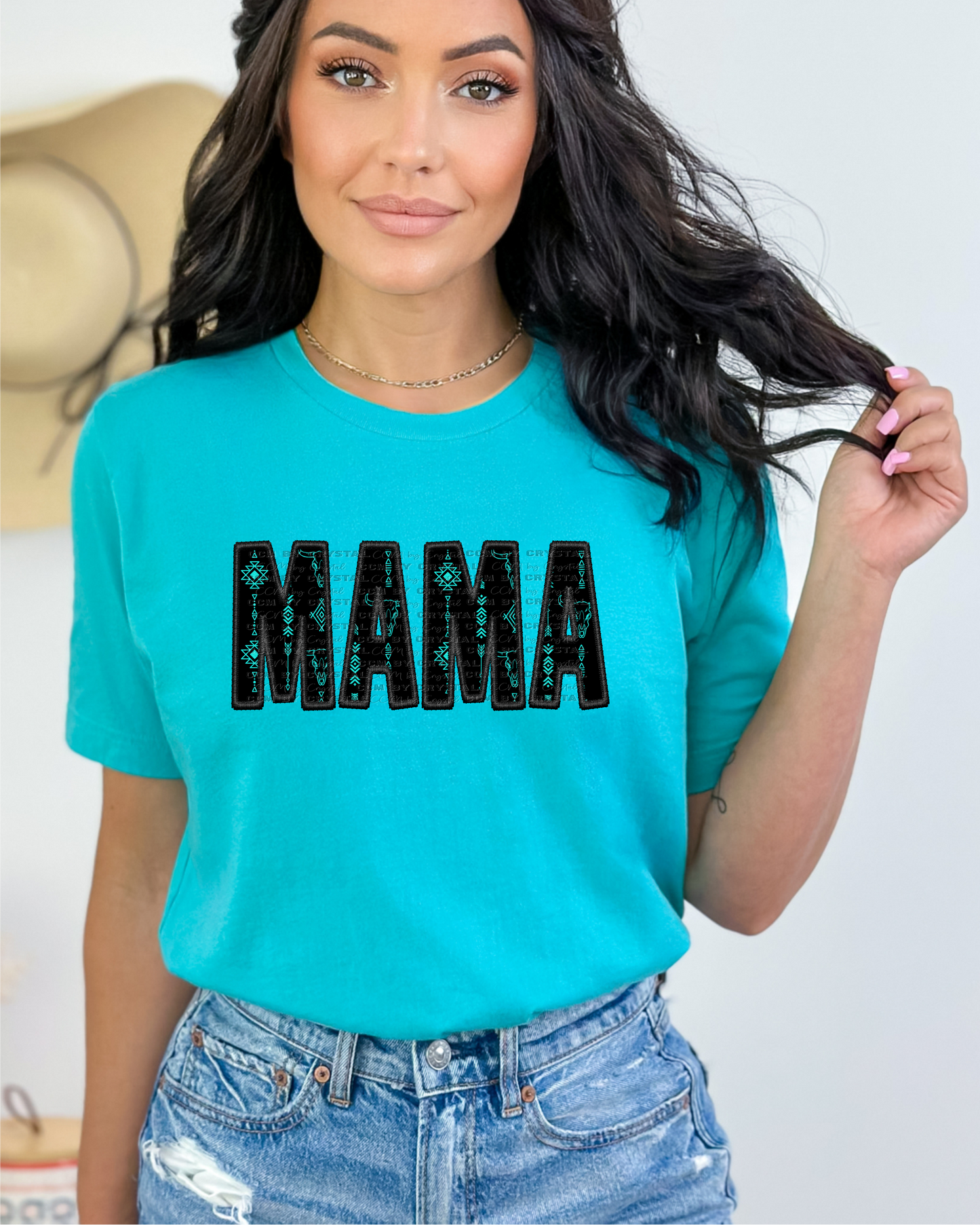 Western Mama Aztec DTF Western T-Shirt