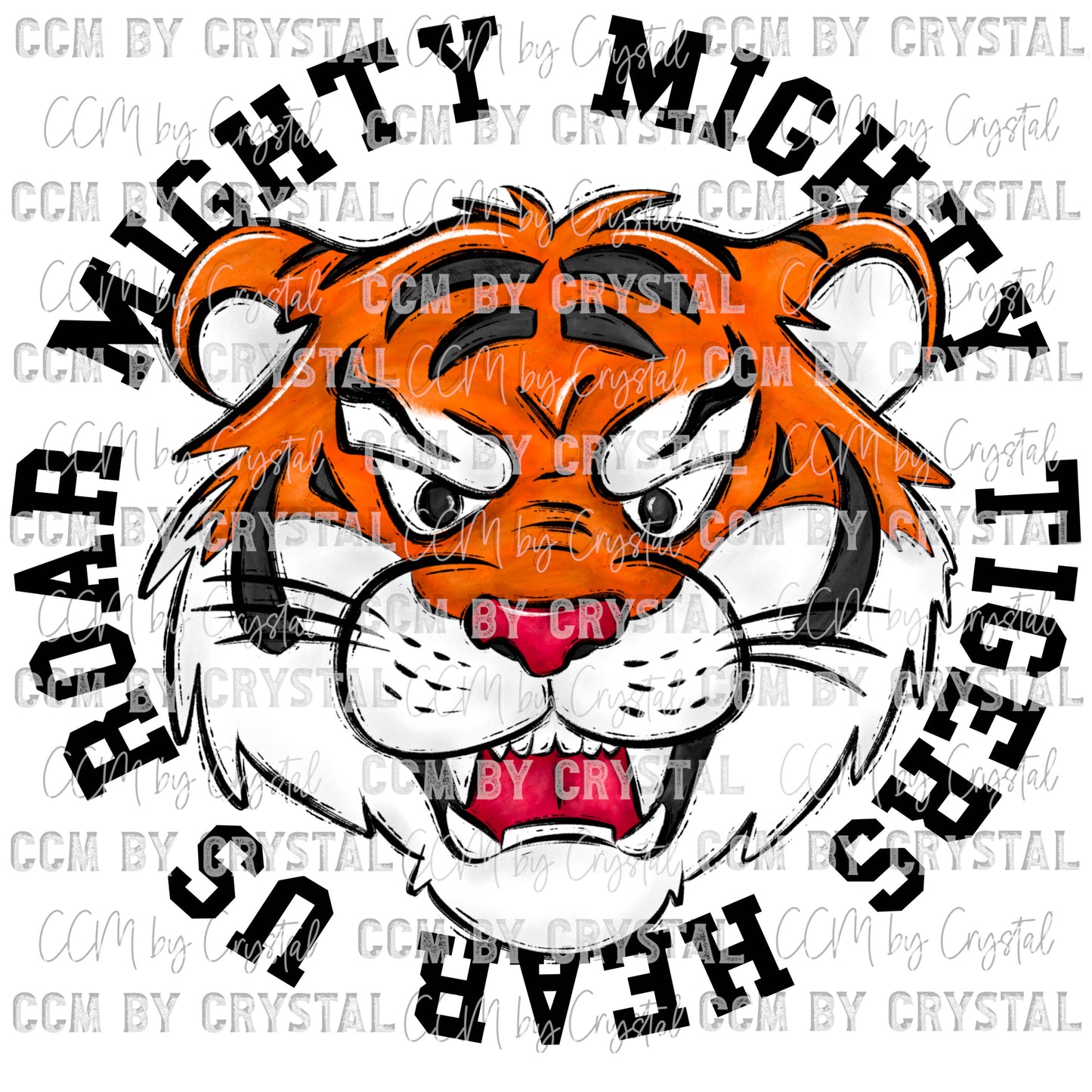 Mighty Mighty Tigers Hear Us Roar Mascot Back to School Ready to Press Transfer