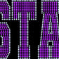 Mustangs 2-Color 11"X3" Spangle Transfer