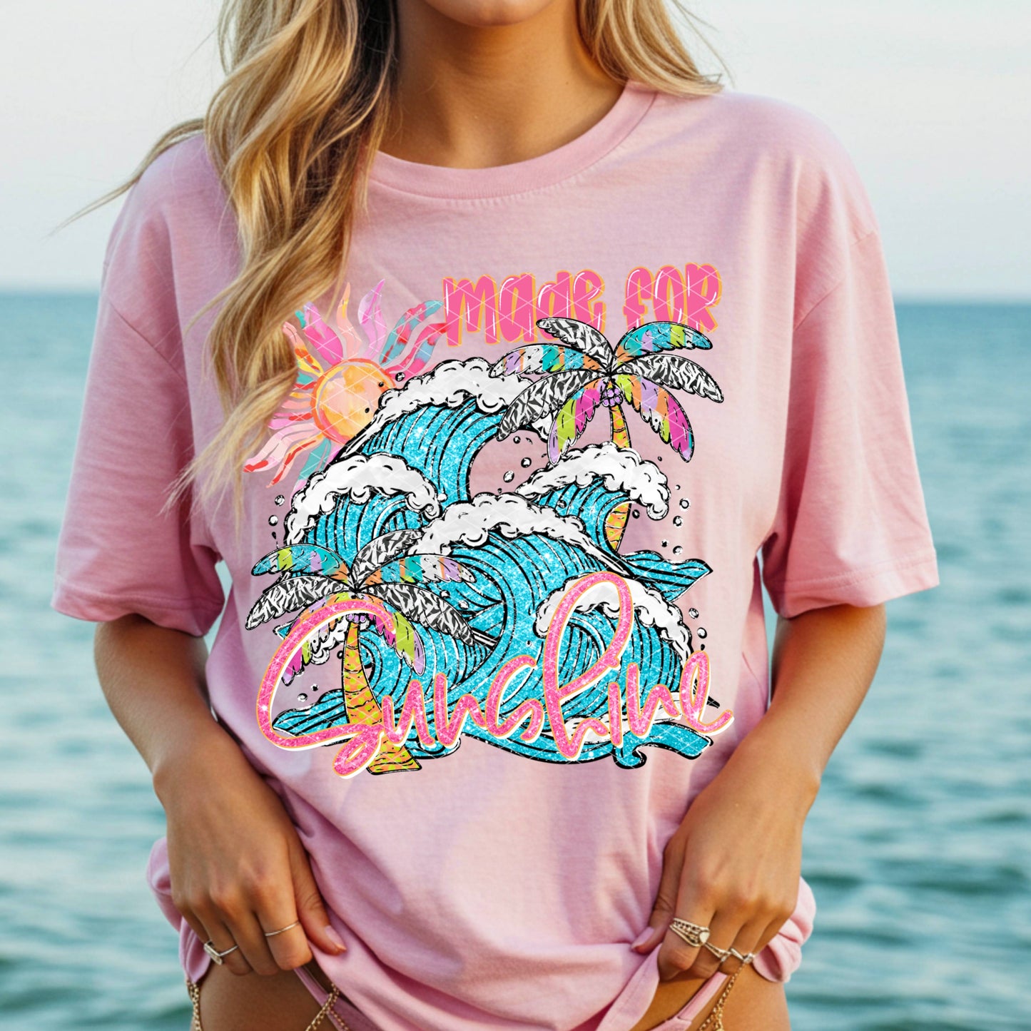 Made For Sunshine Summer Beach DTF Transfer Sublimation Transfer