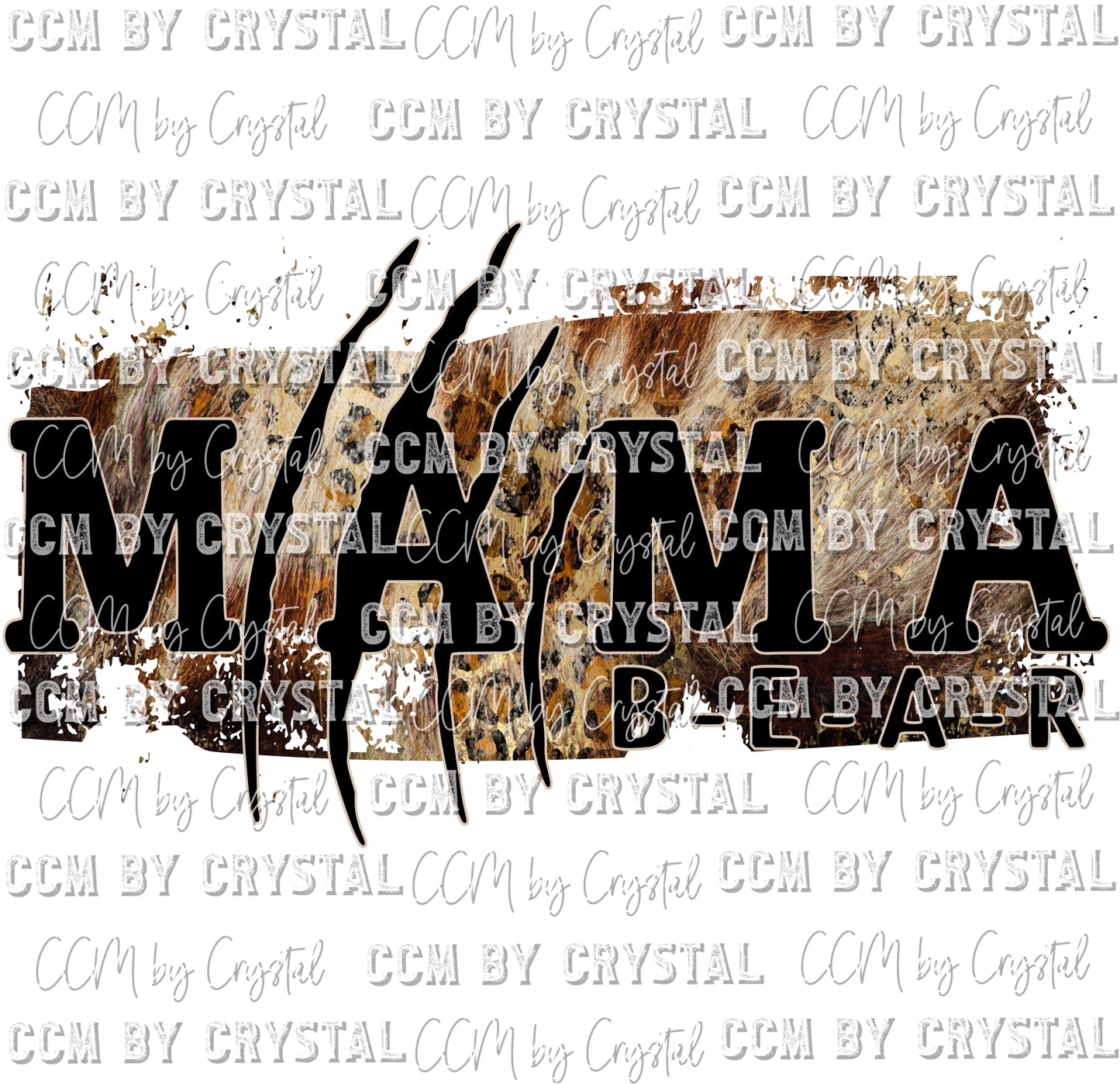 Mama Bear Black CCM Ready to Press Transfer