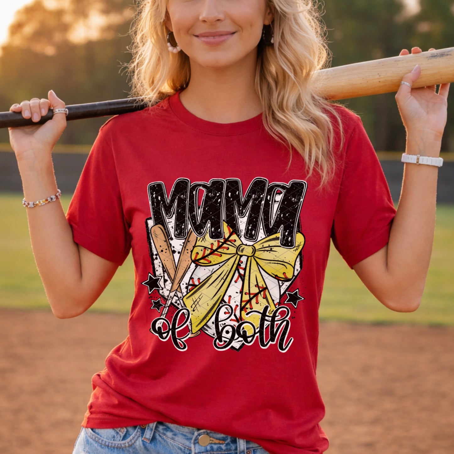 Mama of Both Baseball Softball DTF Transfers Sublimation Transfers