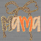 Mama Bow Leopard Faux Glitter Ready to Press Transfer DTF Transfer Sublimation Transfer