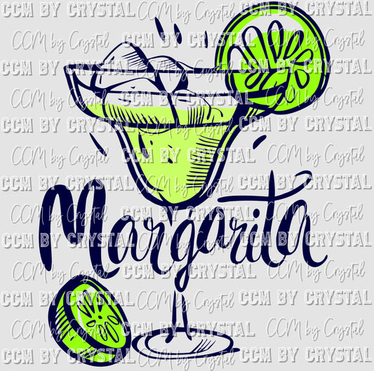 Margarita Drink Ready to Press Transfer