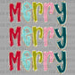 Merry Merry Merry Christmas Faux Glitter Ready to Press Transfer DTF Transfer Sublimation Transfer