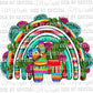 Mexican Pinata Rainbow Ready to Press Transfer