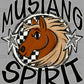 Mustang Spirit Stars Checkered Sports Mascot Ready to Press Transfer DTF Transfer Sublimation Transfer
