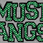 Mustang Stars Green Sports Mascot Ready to Press Transfer DTF Transfer Sublimation Transfer