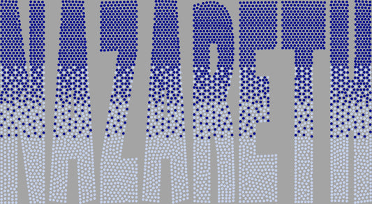 Nazareth Ombre Approximately 11" wide Spangle Transfer