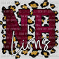 NB Lions Maroon with Gold Leopard background PNG Digital File ONLY