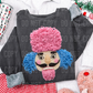 Nutcracker Christmas Faux Fake Yarn and Sequin Ready to Press Transfer DTF Transfer Sublimation Transfer