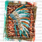 Native American Headdress Leopard Print Ready to Press Transfer