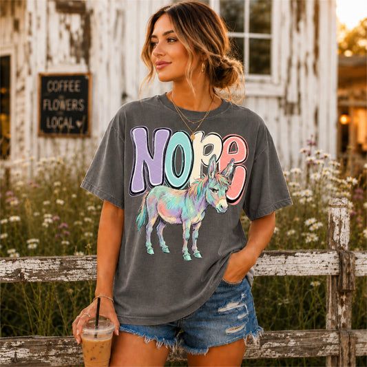 Nope Donkey Pastel Ready to Press DTF Transfers Sublimation Transfers