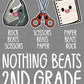 Nothing Beats 2nd Grade Rock Paper Scissors Ready to Press Transfer DTF Transfer