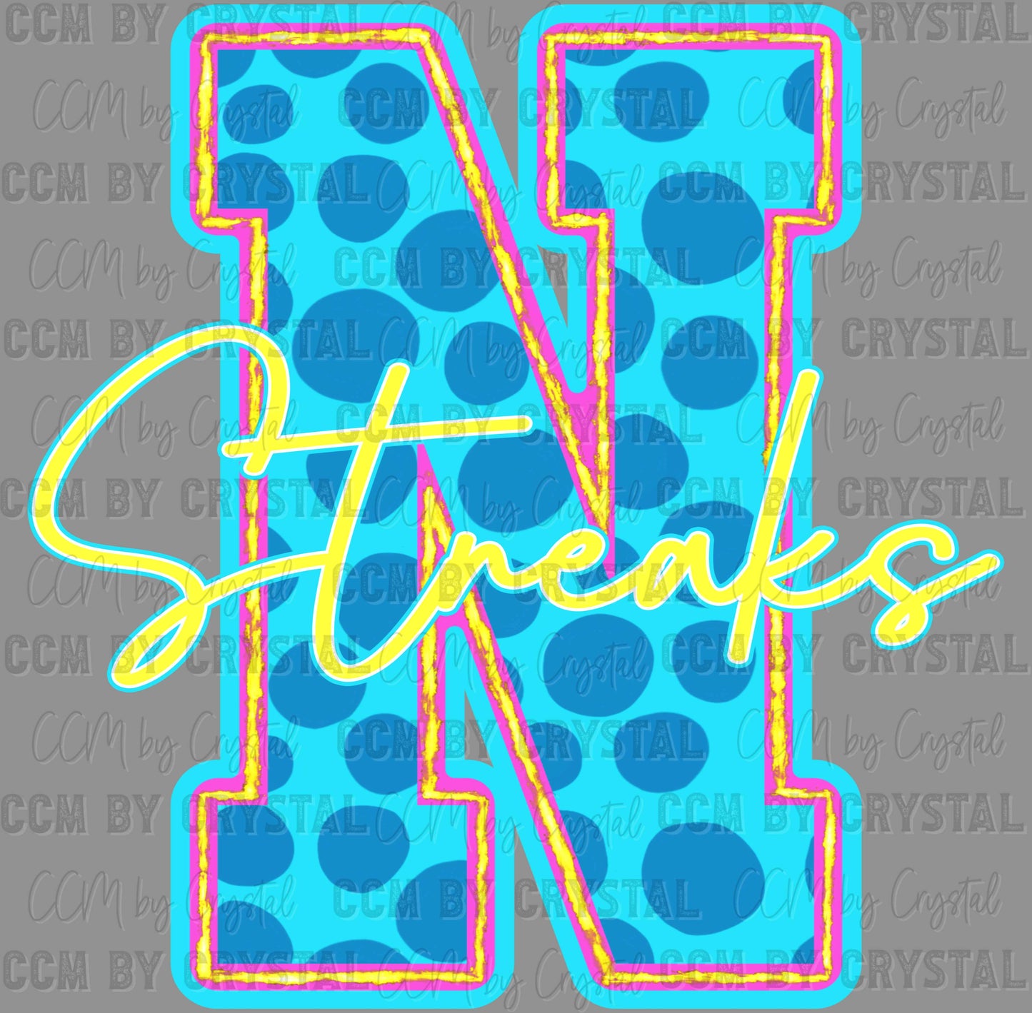 Personalized Letter and Mascot Bright Ready to Press Transfer DTF Transfer