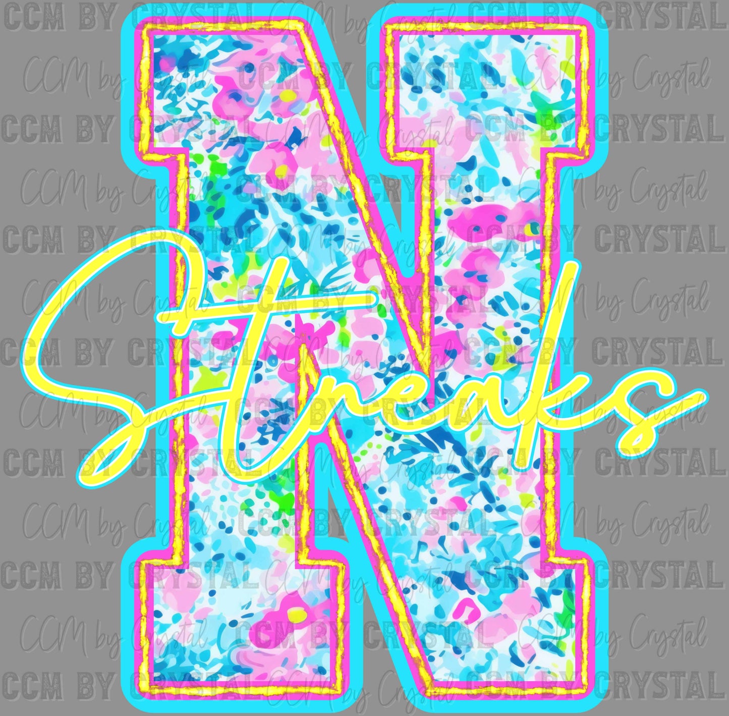 Personalized Letter and Mascot Bright Ready to Press Transfer DTF Transfer