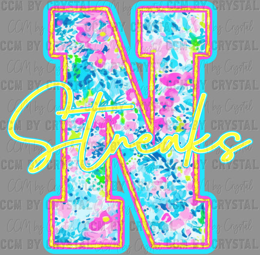 Personalized Letter and Mascot Bright Ready to Press Transfer DTF Transfer