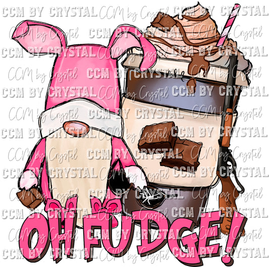 Oh Fudge! Gnome Christmas Ready to Press Transfer