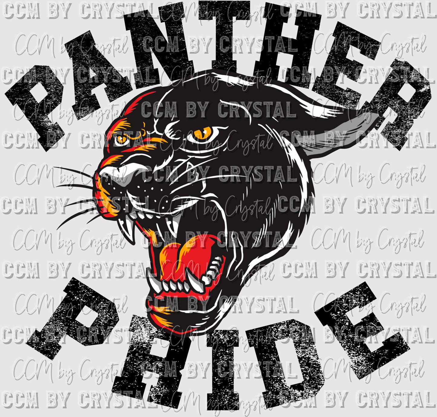 Panther Pride Mascot PNG Digital File ONLY