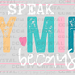 I Speak My Mind Because... White Ready to Press Transfer
