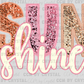 Sunshine Faux Embroidery Faux Sequins Ready to Press Transfer