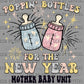 Poppin Bottles New Year Mother Baby Unit Ready to Press Transfer DTF Transfer Sublimation Transfer