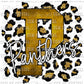 P Panther Gold on Gold Leopard Print Ready To Press Transfer