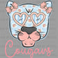 Preppy Cougars Mascot Ready to Press Transfer DTF Transfer Sublimation Transfer