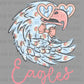 Preppy Eagles Mascot Ready to Press Transfer DTF Transfer Sublimation Transfer