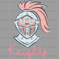 Preppy Knights Mascot Ready to Press Transfer DTF Transfer Sublimation Transfer