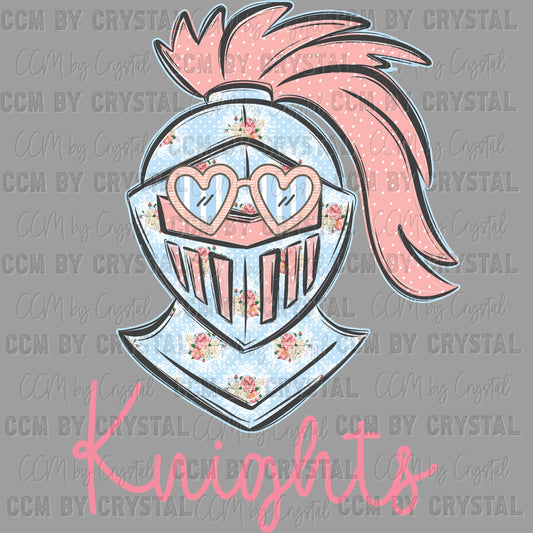 Preppy Knights Mascot Ready to Press Transfer DTF Transfer Sublimation Transfer