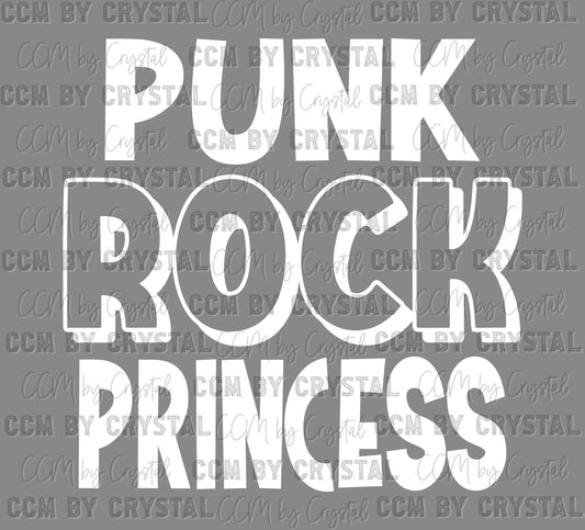 Punk Rock Princess Ready to Press Transfer DTF Transfer