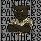 Panthers Camo Stacked Sports Mascot Ready to Press Transfer DTF Transfer Sublimation Transfer