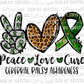 Peace Love Cure Background Faith Christian Ready to Press Transfer