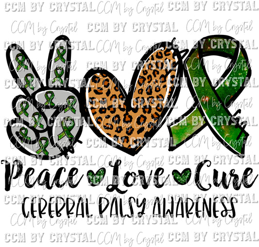 Peace Love Cure Background Faith Christian Ready to Press Transfer