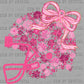 Pink Floral Helmet Ready to Press Transfer DTF Transfer Sublimation Transfer