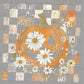 Pumpkin Fall Flowers Checkered Ready to Press Transfer DTF Transfer Sublimation Transfer
