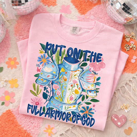 Put on the Full Armor of God Faith Spring Ready to Press Instant Peel DTF Transfers Sublimation Transfers