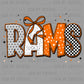 Rams Orange Mascot Ready to Press Transfer DTF Transfer Sublimation Transfer