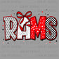 Rams Red Mascot Ready to Press Transfer DTF Transfer Sublimation Transfer