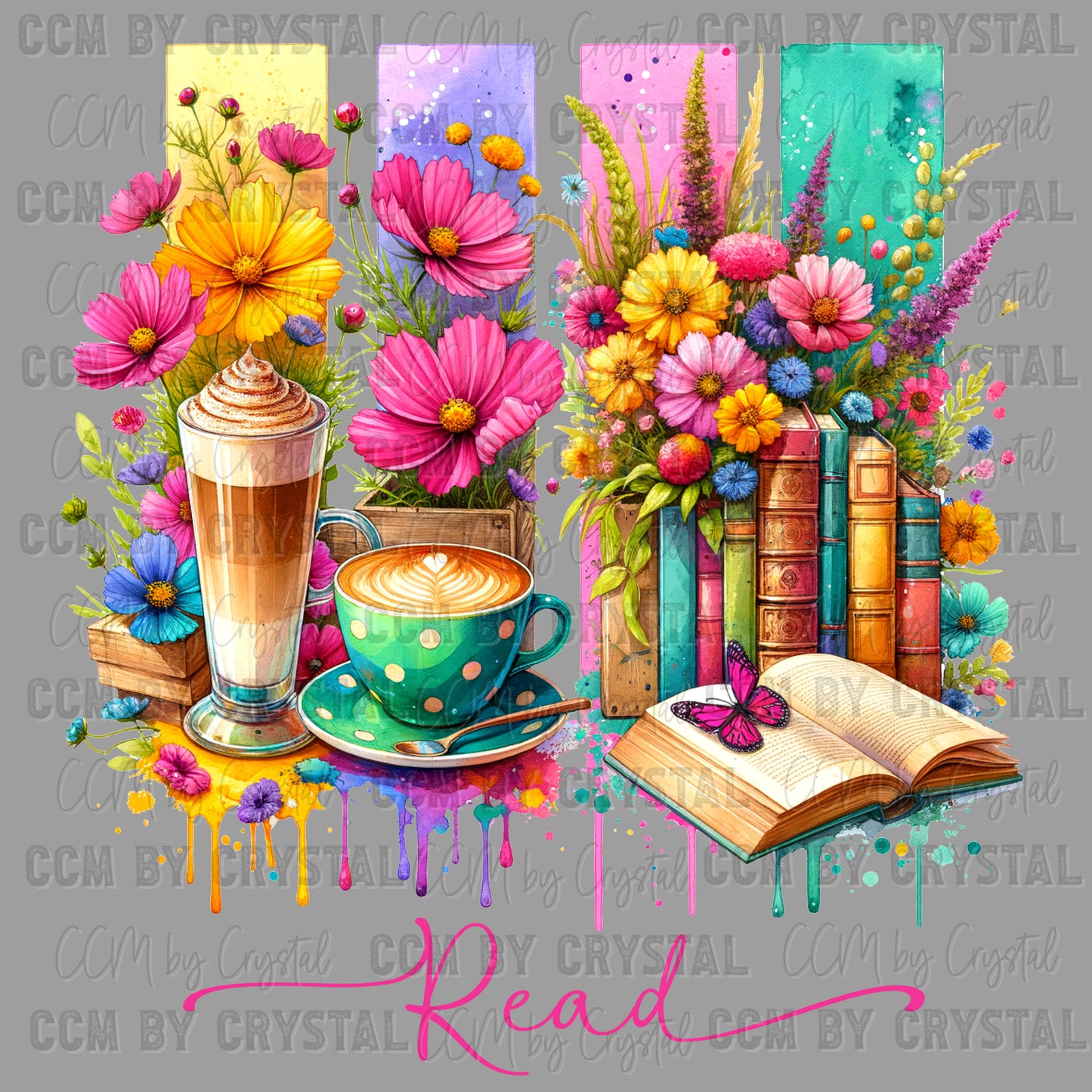 Colorful Read Books Ready to Press Transfer DTF Transfer Sublimation Transfer