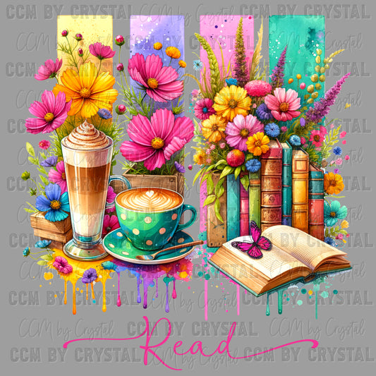 Colorful Read Books Ready to Press Transfer DTF Transfer Sublimation Transfer