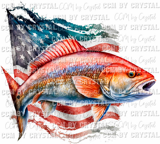 Red Snapper Flag Fishing Ready to Press Transfer