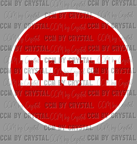 12 Reset Button UV DTF Transfer Sticker Ready to Apply